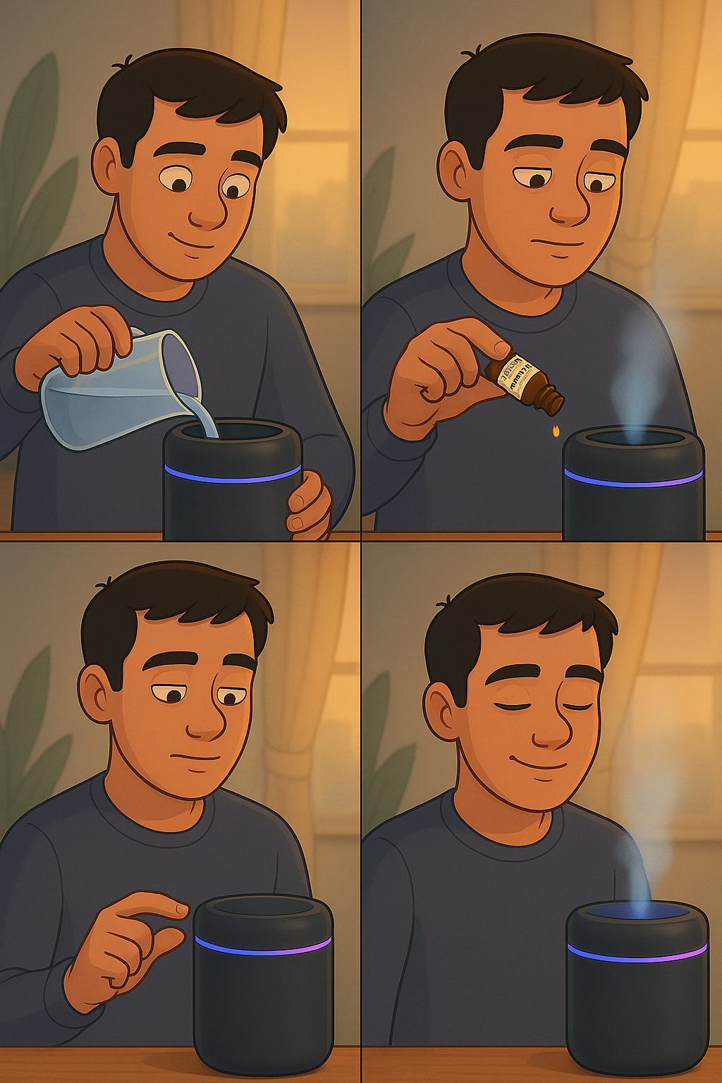 Cool‑Mist Humidifier + Eucalyptus Essential Oil Combo